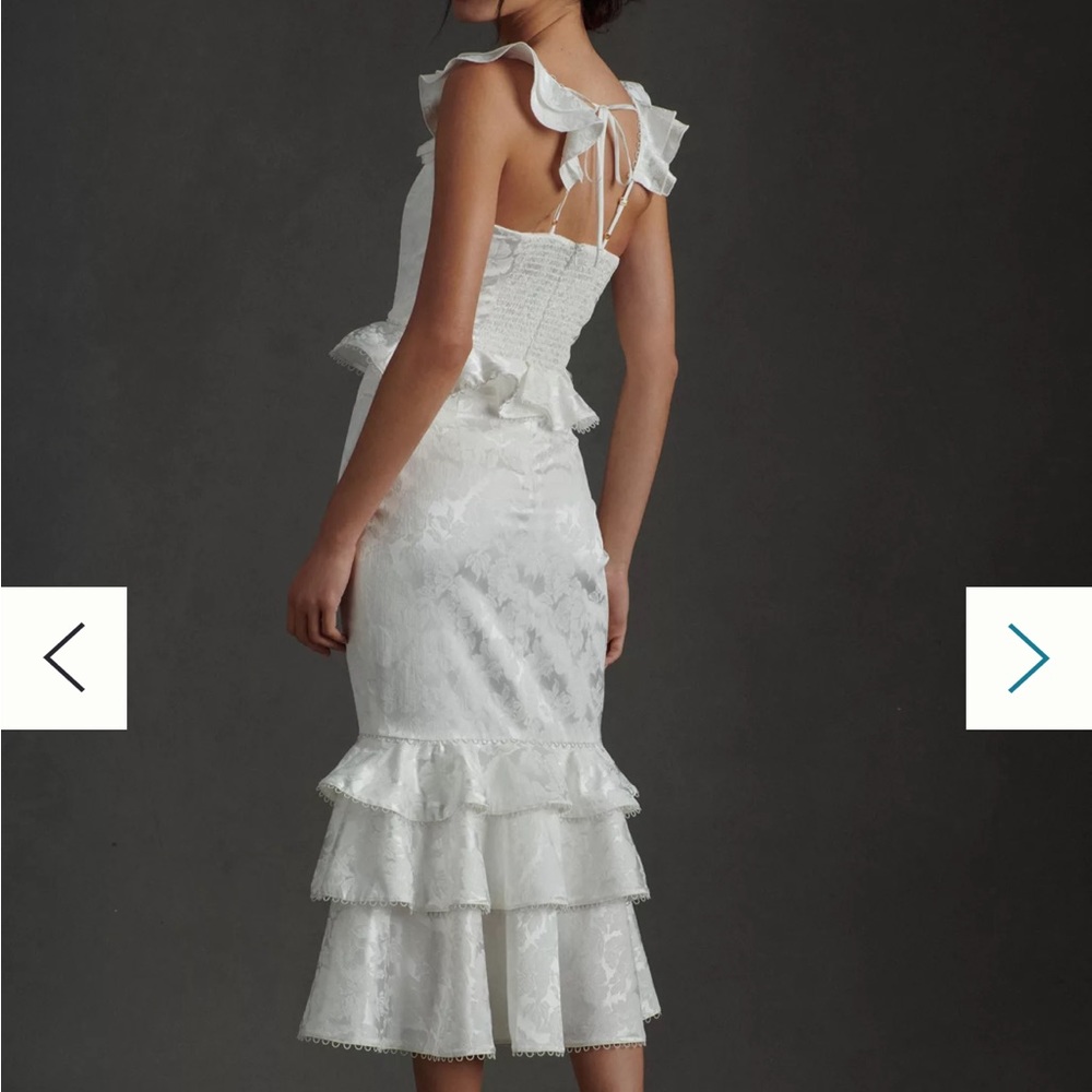 V Chapman Violet corset dress in white. Worn once. Dry cleaned. Size 6.